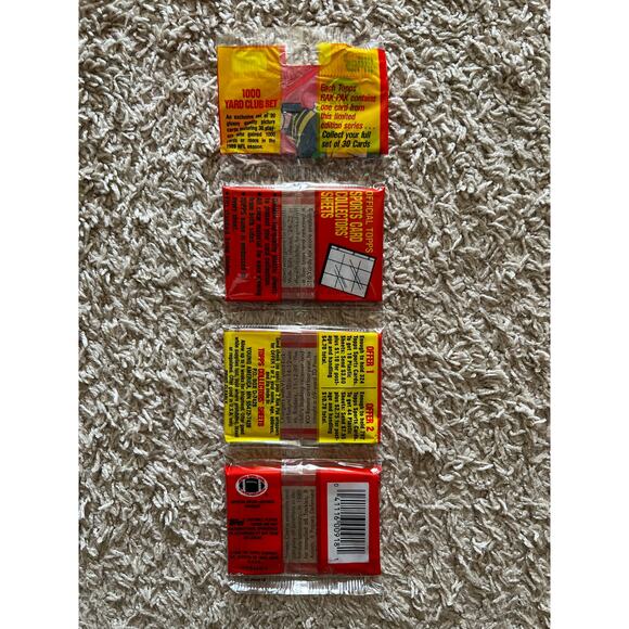 Topps 1990 Football SEALED rack pack - Picture 2 of 2